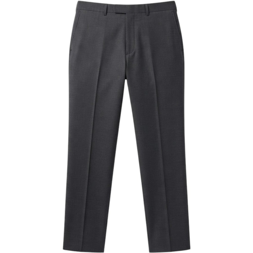 Canali Dress Trousers Men 36 Charcoal Gray 100% Wool Flat Front Made in Italy